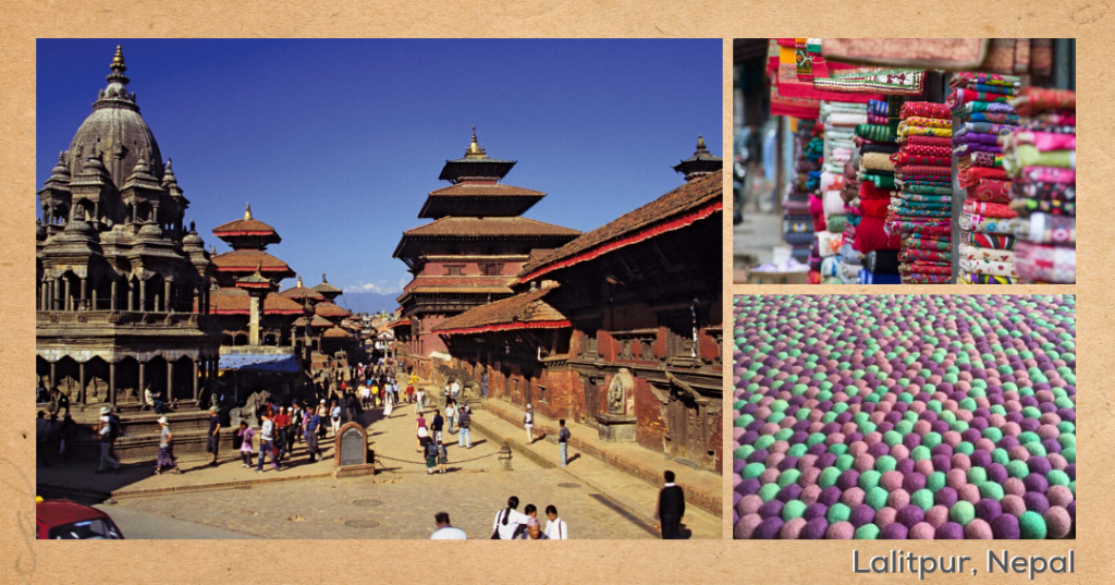 Lalitpur means the city of skilled artists is home to highly adroit artisans with most of its economic trade happening around its handicrafts.