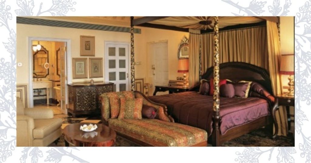 Royal Suite Bedroom Lake View in Taj Lake Palace, Udaipur
