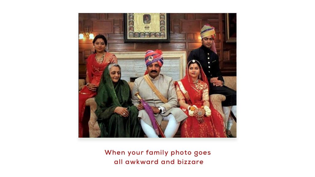 Family photo goes all awkward - Throwback To The Most Trendy Memes Of 2020 In Rajasthani Style