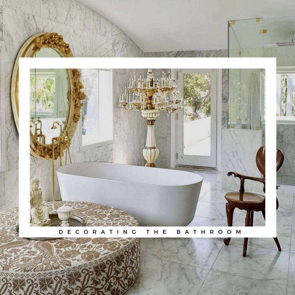A wash basin paired with matching colored walls and mirrors that are framed by lights are one of the most creative solutions that enhance the luxury appearance of the bathroom,