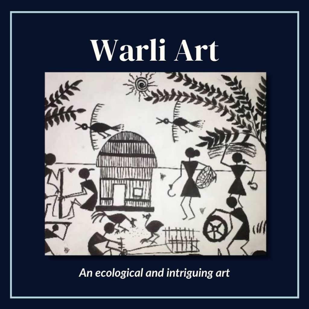 Warli painting involves using white paint to draw on red ochre or dark backgrounds. 