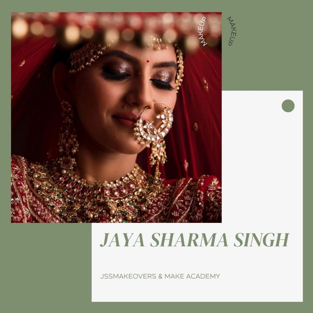A bridal, party, engagement, reception, airbrush, celebrity, HD, editorial, and portfolio makeup artist Jaya Singh is a freelance makeup artist. 