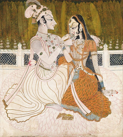 Radha-Krishna painting representing Maharaja Savant Singh and Vishnupriya